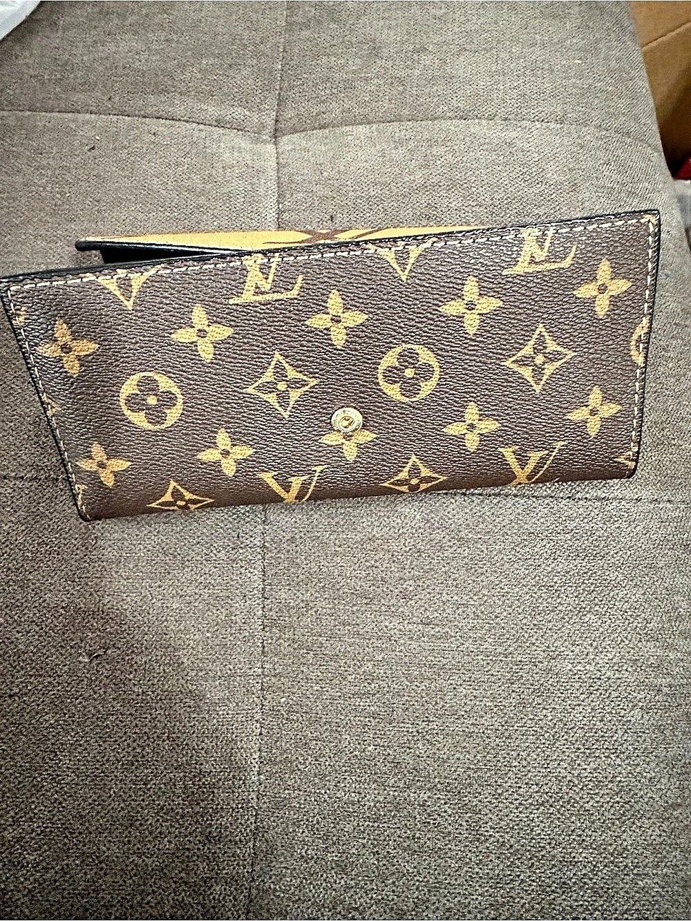 Giant Reverse Sarah Wallet Brown & Gold - Picture 3 of 4
